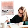 thumbnail image 1 of Pink Wheat Straw Pens 12PCS Gel Ink Retractable Pens Fine Point Black Ink Pastel Writing Pens Cute Office Supplies, 1 of 5