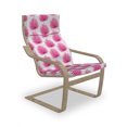 thumbnail image 1 of Pink and White Armchair Pad and Slipcover, Botanical Hawaii Jungle Pattern with Palm Leaves Exotic Rainforest, 1 Piece Soft Cushion Replacement with Removable Cover, Magenta and White, by Ambesonne, 1 of 1