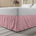 thumbnail image 1 of Pink and White Bed Skirt, Gingham Style Mosaic Tile in Pink Color Shades Modern Grid with Small Squares, Elastic Bedskirt Dust Ruffle Wrap Around for Bedding Decor, 4 Sizes, Pale Pink, by Ambesonne, 1 of 2
