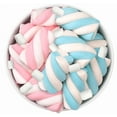 thumbnail image 1 of Pink & White, Blue & White Marshmallow Twists With White Mini Marshmallows Mix, 1 Pound Bulk Zip Bag, 1 of 5