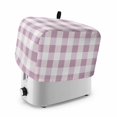 thumbnail image 1 of Pink White Buffalo Check Toaster Cover 4 Slice, Farmhouse Plaid Modern Geometric Dustproof Bakeware Oven Protector with Top Hook, Waterproof Small Kitchen Appliance Toasters Dust Cover, 12"x11"x8", 1 of 9