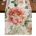 thumbnail image 1 of Pink White Flowers 120 Inch Table Runner, Spring Farmhouse Blossom Floral Farmhouse Dresser Scarf Cotton & Linen Tablerunner for Dining/Kitchen Island/Holiday Party Décor 13" x 120", 1 of 9