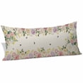 thumbnail image 1 of Pink White Flowers Body Pillow Covers 20"x54", Spring Floral Elegant Pastoral Botanical Rustic Soft Brushed Microfiber Breathable Throw Pillow Covers, Pillowcase with Zipper for Couch Sofa Bedroom, 1 of 9