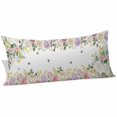 thumbnail image 1 of Pink White Flowers Body Pillow Covers 20"x54", Spring Floral Elegant Pastoral Botanical Soft Brushed Microfiber Breathable Throw Pillow Covers, Pillowcase with Zipper for Couch Sofa Bedroom, 1 of 9