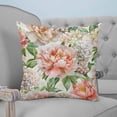 thumbnail image 1 of Pink White Flowers Decorative Pillowcase 20''x20'', Watercolor Rustic Botanical Floral Throw Pillow Covers Soft Cushion Case for Couch Sofa Bedroom Living Room, Pillowcase Boho Decor, 1 of 8