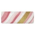 thumbnail image 1 of Pink White Gold Marble Pattern Kitchen Rug Mat,Kitchen Runner Rugs Non Skid Washable,Decorative Kitchen Floor Mats for Kitchen,Sink,Laundry,17"x47.2", 1 of 7
