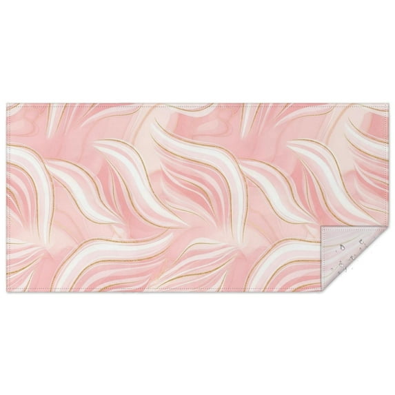 Pink White Gold Marble Pattern Rectangle Tablecloth 60"x120",Waterproof Polyester Rectangle Table Cloth, Wipeable Spillproof Polyester Tablecloth for Dining, Camping, Indoor and Outdoor