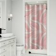 thumbnail image 1 of Pink White Gold Marble Pattern Shower Curtain 36"x72" ,Bathroom Decorative Shower Curtains Set with 12 Hooks,Modern Waterproof Washable Shower Curtain, 1 of 6
