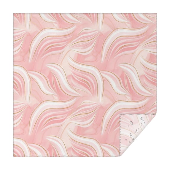 Pink White Gold Marble Pattern Square Tablecloth,Waterproof Square Table Cover,Wipeable Spillproof Washable Table Cover for Home Kitchen Party Decor 42"X42"(107x107cm)