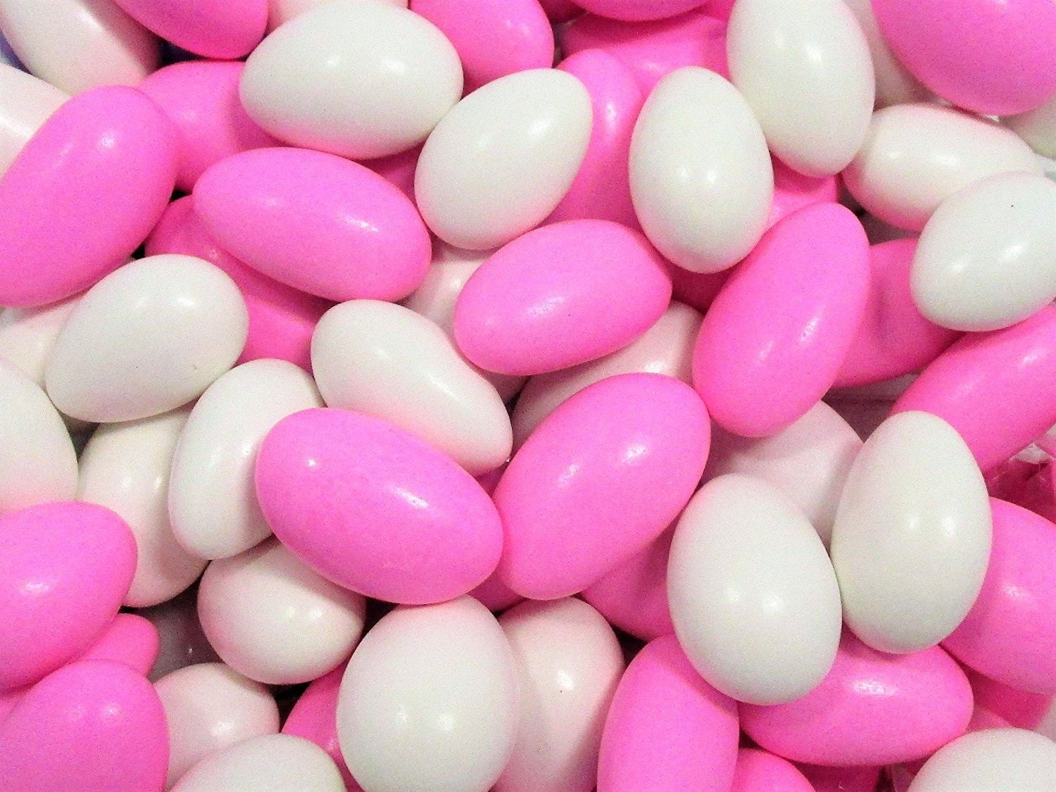 Pink & White Jordan Almonds by Its Delish, 2 LBS Bulk  Sugared Almond Nut with Sweet Hard Candy Coating - Bulk Wedding Favors, Bridal and Baby Showers, Party Buffets - USA Made, Vegan & Kosher