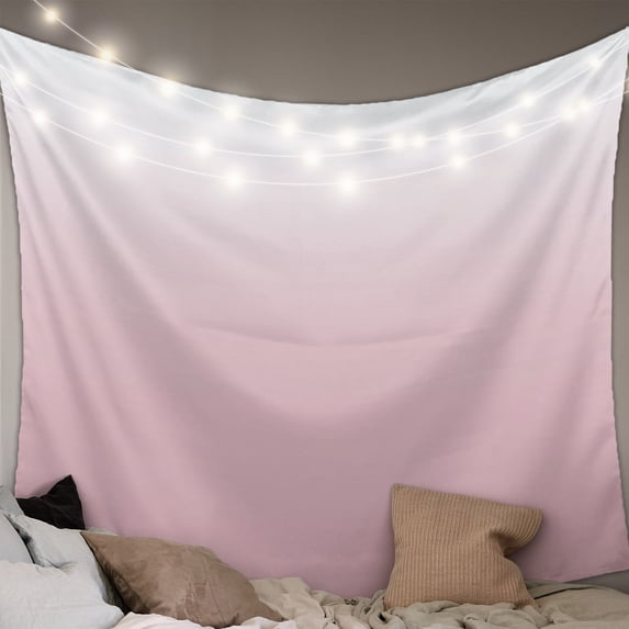 Pink White Ombre Large Tapestry for Bedroom Wall Hanging Tapestry,Pink Gradient Color Modern Abstract Art Ceiling Backdrop Tapestries Poster Blanket Wall Decor for Teens Room Living Room 85" x 90"