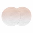 thumbnail image 1 of Pink White Ombre Round Placemats Set of 2,Braided Polypropylene Place Mats,Beige Gradient Color Modern Abstract Art Washable Table Mats for Kitchen Dinner Holiday Wedding Party Coffee Table Decor 13", 1 of 9