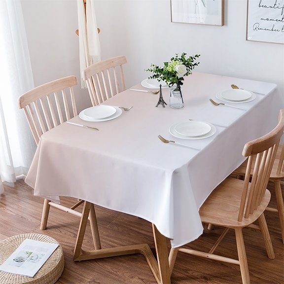 Pink White Ombre Tablecloth Rectangle Table Cloth 60x84 , Waterproof Tablecloth Outdoor Table Cloth, Beige Gradient Color Modern Abstract Art Washable Table Cover for Kitchen Dining Party