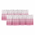thumbnail image 1 of Pink White Ombre Valances for Windows, Decorative Rod Pocket Window Valance Curtains, Romantic Funny Abstract Striped Lines Short Curtain Drapes for Kitchen/Living Room, 2 Panels, 42" W x 12" L, 1 of 8