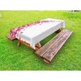 thumbnail image 1 of Pink and White Outdoor Tablecloth, White Background with Vibrant Rose Petals Vortex with Realistic Look, Decorative Washable Fabric Picnic Tablecloth, 58 X 104 Inches, Magenta White, by Ambesonne, 1 of 2