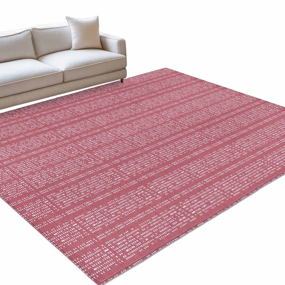 Pink White Pixels Area Rugs 5x8ft Modern Contemporary Abstract Boho Floor Rug&nbsp;Non Slip Low Pile Ultra Soft Throw Carpet for Entryway Indoor Entrance Kitchen Bathroom