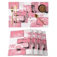 thumbnail image 1 of Pink White Placemats Set of 12 Modern Abstract Art Botanical Place Mats Indoor Wipeable Table Mats Washable Cloth Dining Table Placemats for Kitchen Holiday Party Home Decor 13x19 Inch, 1 of 9