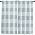 thumbnail image 1 of Pink White Plaid Kitchen Curtain 84 Inch Length Small Short Cafe Tiers Curtains Drape, Modern Geometric Checkered Lattice Window Treatment Rod Pocket Curtains Drapery Panels, 52x84, 1 of 5