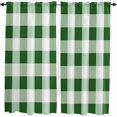 thumbnail image 1 of Pink White Plaid Kitchen Curtain 84 Inch Length Small Short Cafe Tiers Curtains Drape, Modern Geometric Checkered Lattice Window Treatment Rod Pocket Curtains Drapery Panels, 52x84, 1 of 5