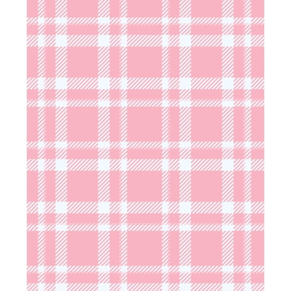 TNCT Pink & White Plaid Pattern Edible Image Chocolate Transfer Sheet, Multicolor
