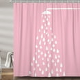 thumbnail image 1 of Pink and White Shower Curtain, Funny Modern Abstract Polka Dot Fabric Shower Curtains Set for Kids Boys Girls Bathroom Decorative, Cute Fun Simple Restroom Decor Accessories with Hooks 72X84 Inch, 1 of 7