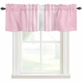 thumbnail image 1 of Pink White Stripe Kitchen Valances for Windows, Modern Rustic Vertical Striped Bathroom Window Valances 60x18 Inch Rod Pocket Window Treatments Valance Curtains for Living Room Bedroom Decor, 1 of 9