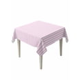 thumbnail image 1 of Pink White Stripe Table Cloth, Modern Minimalist Geometric Striped Waterproof Tablecloth for Square Tables, Reusable Washable Fabric Table Cover for Restaurant Kitchen Dining Tables 54"x54", 1 of 6