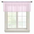 thumbnail image 1 of Pink White Stripe Valance Curtains for Kitchen/Living Room/Bathroom/Bedroom Window, Rod Pocket Small Topper Half Short Window Curtains Voile Sheer Scarf, Modern Minimalist Geometric Striped 60"x18", 1 of 8