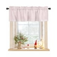 thumbnail image 1 of Pink White Striped Curtain Valance for Windows/Living Room/Kitchen/Bathroom/Café, Short Rod Pocket Tier Curtain Window Panel Farmhouse Geometric Horizontal Lines Stripes Topper Curtain 60''x18'', 1 of 6