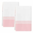 thumbnail image 1 of Pink White Striped Kitchen Towels Set of 2, Modern Abstract Art Aesthetics Soft Microfiber Dish Towels, Absorbent Quick-Dry Washable Dishcloths for Kitchen Cleaning, Drying Dishes, 18x28 Inches, 1 of 9