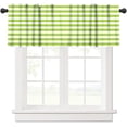 thumbnail image 1 of Pink and White Striped Valance Curtain Vertical Stripe Geometric Modern Farmhouse Chic Style Rod Pocket Valance Window Treatments Short Curtains for Kitchen Living Room Bathroom 54x18inch, 1 of 6