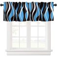 thumbnail image 1 of Pink and White Striped Valance Curtain Vertical Stripe Geometric Modern Farmhouse Chic Style Rod Pocket Valance Window Treatments Short Curtains for Kitchen Living Room Bathroom 54x18inch, 1 of 3