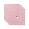 thumbnail image 1 of Pink White Stripes Cloth Napkins Set of 8 Reusable Dinner Napkins, Simple Geometric Modern Monochrome Cocktail Napkin Washable Table Napkins for Wedding/Holiday Party/Baby Shower 20"x20", 1 of 7