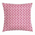 thumbnail image 1 of Pink and White Throw Pillow Cushion Cover, Valentine's Day Concept an Array of Upside Down Pinky Plumpy Hearts, Decorative Square Accent Pillow Case, 20 X 20 Inches, Pink Cream Magenta, by Ambesonne, 1 of 2