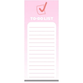 Pink & White To-Do List Lined 30 Page Notepad (3.5" x 8.5")