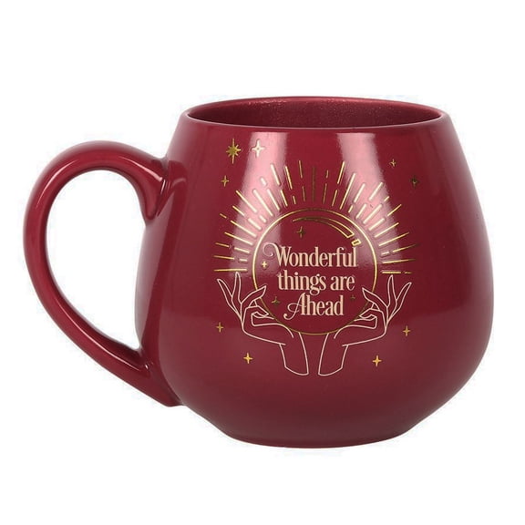 Pink Wicca Fortune Teller Psychic Gazing Ball Heat Color Changing Ceramic Mug