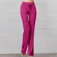 thumbnail image 1 of Pink Wide Leg Pants for Women, Polyester Capris for Women Casual Summer, Dress Pants Women, Women Wide Leg Pants, Solid Color Pleated Trousers for Women, Weekend Solid Color Flowy Pants for Women, 1 of 6
