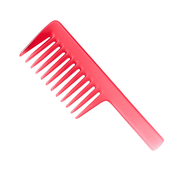 Pink Wide Tooth Hair Combo, Detangling Styling Comb, Anti-Static Smooth Finish for Wet and Dry Hair