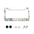 thumbnail image 1 of Pink Wildflower Garden License Plate Frames for Women Men Car Plate Holder Cover Metal Tag Aluminum Car Accessories Front Rear Plate Decor, 1 of 6