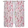 thumbnail image 1 of Pink Wildflowers Kitchen Curtain for Berdoom Living Room Cafe 72 Inch Length, Chic Floral Classic Botanical Tiers Curtains Light Filtering Drapes Rod Pocket Window Treatment 2 Panels 52"Wx72"L, 1 of 9