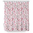thumbnail image 1 of Pink Wildflowers Shower Curtain - Water Repellent Fabric Shower Curtains Washable, Chic Floral Classic Botanical Decorative Polyester Cloth Bathroom Curtains Modern Bath Decor 72"x72", 1 of 8