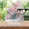 thumbnail image 1 of Pink Winged Fairy with Dolphin Statue Figurine Table Decor 2D Acrylic Plaque Whimsical Pink Fairy Figurines Bohe Home Decor Fairy Statues Tabletop Centerpiece Signs for Table Shelf Mantel Decorations, 1 of 6