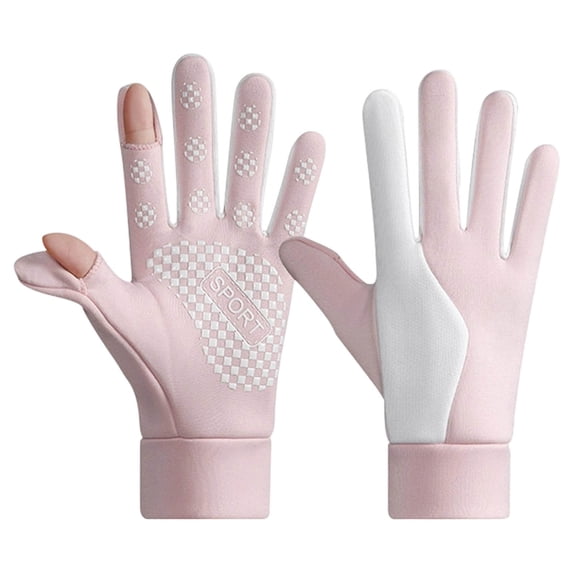 Pink Winter Touchscreen Gloves For Men & Women, Windproof & Anti-Slip Warm Knit Gloves With Phone Touch Capability, Driving Texting Running In Cold Weather (Pink)