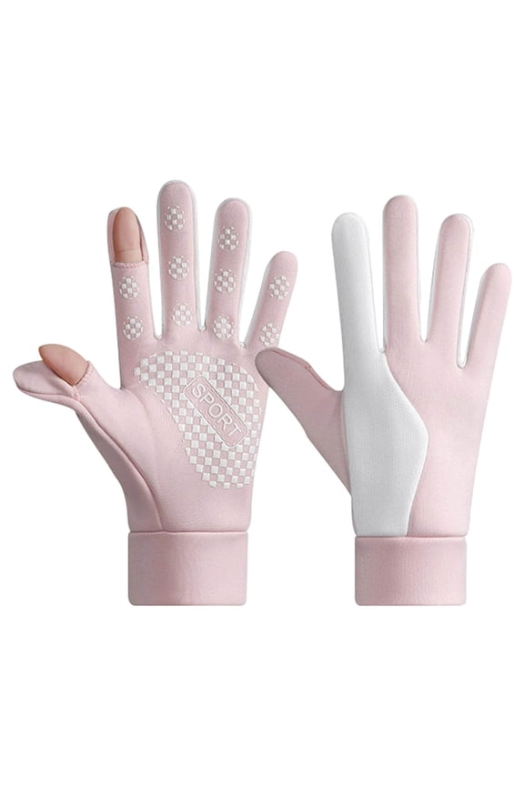 Pink Winter Touchscreen Gloves For Men & Women, Windproof & Anti-Slip Warm Knit Gloves With Phone Touch Capability, Driving Texting Running In Cold Weather (Pink)