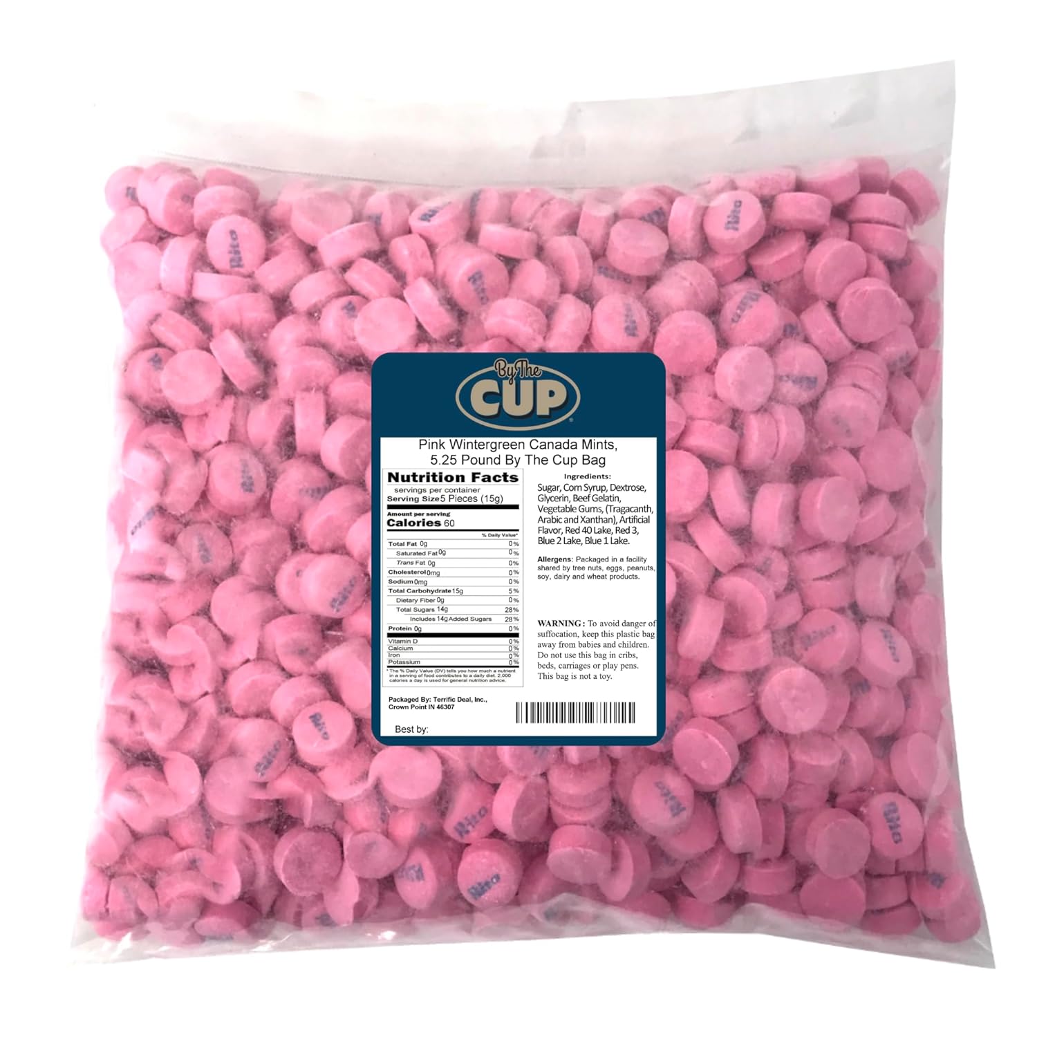 Pink Wintergreen Canada Mints 5 25 Pound Bag Walmart