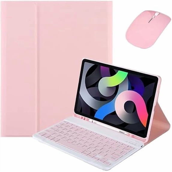 Pink Wireless Keyboard & Mouse Case for iPad 10th Gen 10.9"