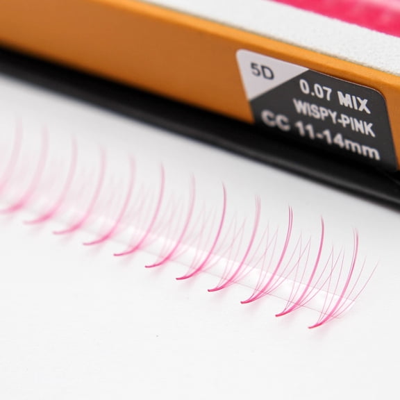 Pink Wispy 5D Rapid Promade Fans - 600 Fans