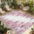 thumbnail image 1 of Pink Wisteria Outdoor Rug for Patio/Deck/Porch, Non-Slip Large Area Rug 5 x 8 Ft, Sprinng Summer Pastoral Flowers Botanical Indoor Outdoor Rugs Washable Area Rugs, Camping Rug Carpet Runner, 1 of 8