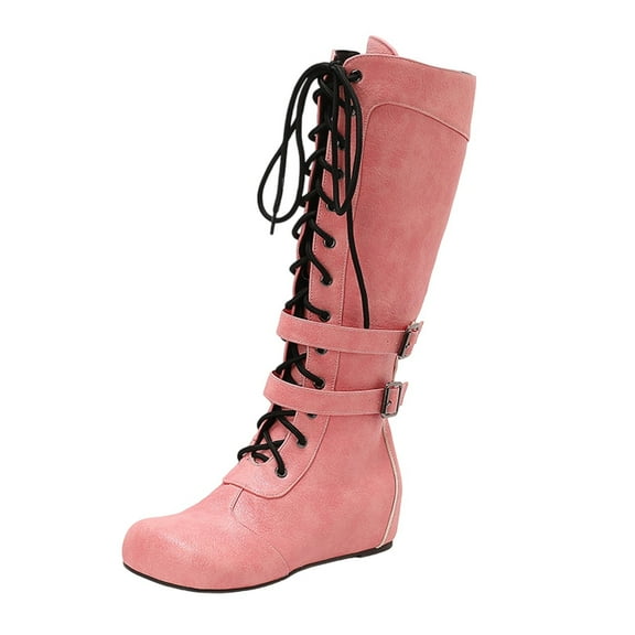 Pink Women Boots With Functional Features Comfortable For Practical Use