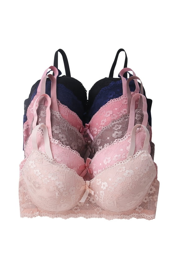 Pink Women Bras 6 pack of Bra B Cup C Cup Size 38B (6673)